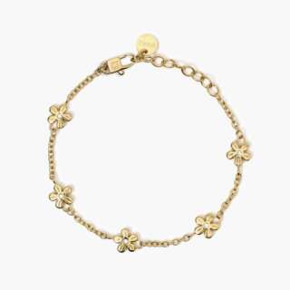 Bracciale kidult dorato con catena rolò e fiori Style 17 831052  Bracciali a Maglia