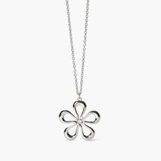 Collana kidult in acciaio con catena rolò e fiore Style 17 851027  Collane Lunghe