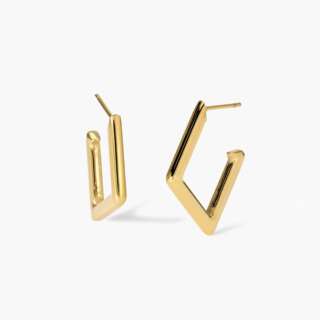 Orecchini kidult a rombo in acciaio dorato Style 09 861045  Orecchini Pendenti