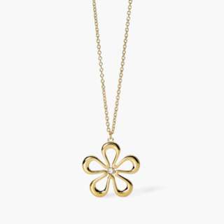 Collana kidult in acciaio dorato con fiore Style 17 851029  Collane Lunghe