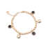 Bracciale Aquaforte Mignon con cubetti spazzolati a mano da 4mm e charms quadrati neri H4182854  Bracciali a Maglia