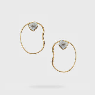 Orecchini Katerina Vassou placcati oro con agata 308953G  Orecchini Pendenti