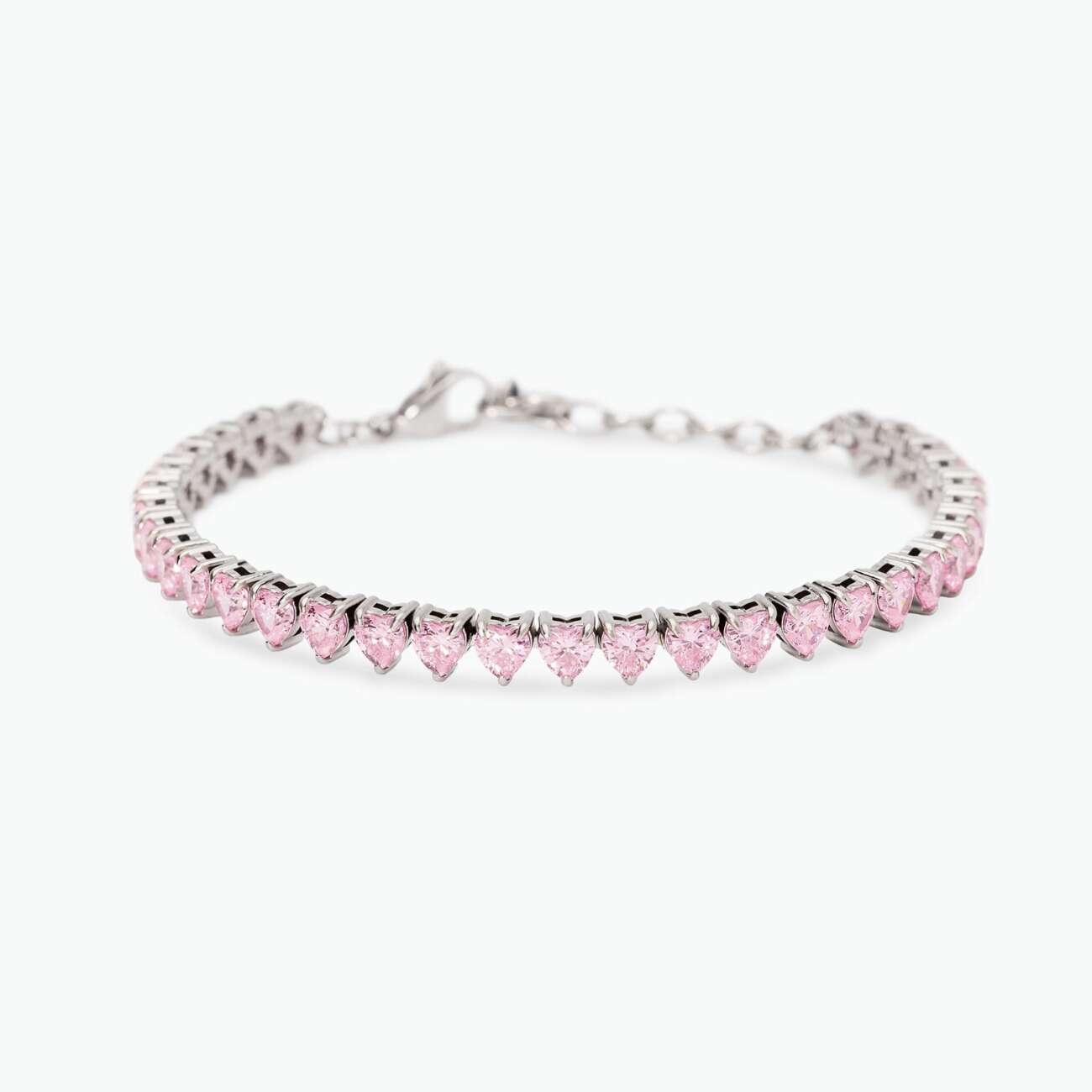 Bracciale KIDULT tennis cuore con zirconi rosa Style 60 831155