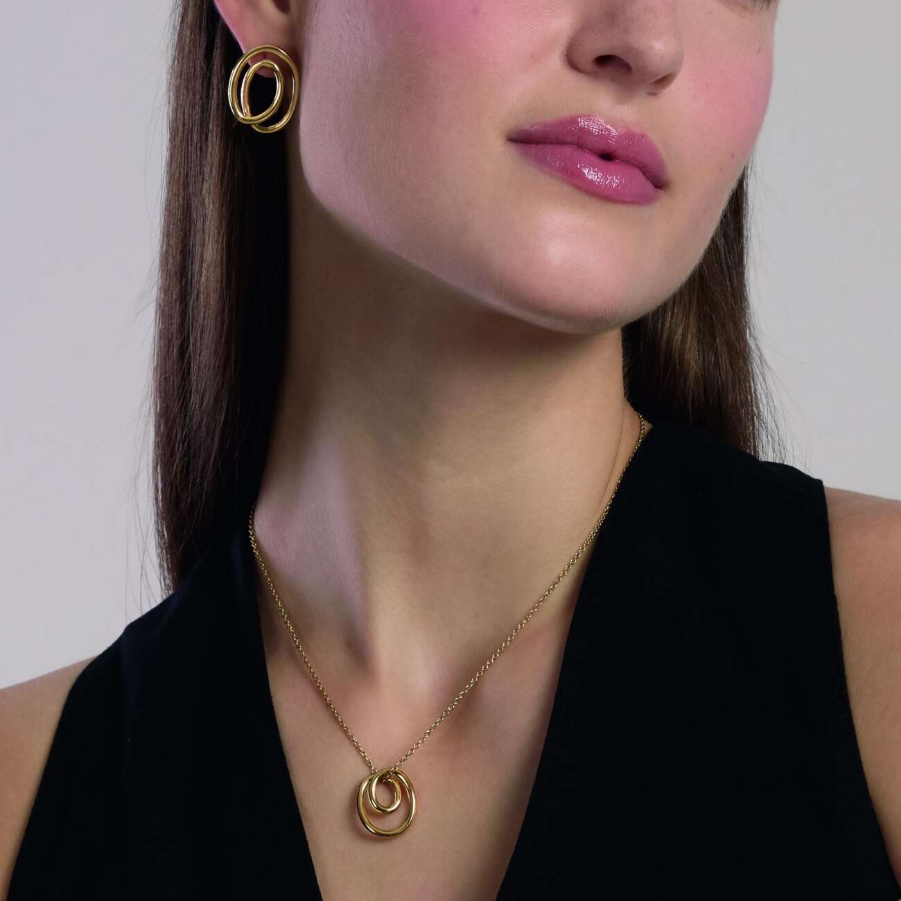 Collana kidult girocollo donna con spirale in acciaio dorato Style 58 851092 - immagine 2