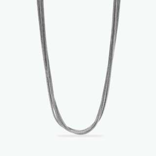 Girocollo kidult in acciaio argentato con catene snake Style 59 851097  Girocolli