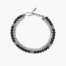 Bracciale kidult uomo con catena groumette e catena con sfere diamantate e agata nera 831157  Bracciali