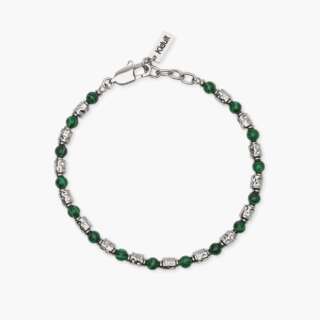 Bracciale kidult uomo in acciaio e malachite sintetica Style 38 831163  Bracciali