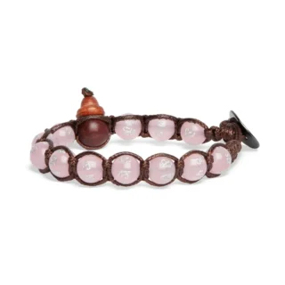 Bracciale Tamashii Mani Stone con giada rosa e calabash BHS905-199   Bracciali Bracciali a Sfere