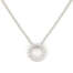 Collana con pendente cerchio in oro bianco 9 KT e zirconi bianchi DZC093-9KT  Girocolli