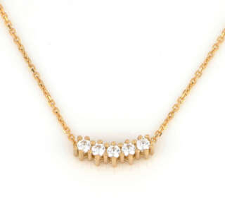 Collana in oro giallo 9 KT e zirconi bianchi DZ020-9KT  Girocolli