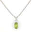Collana con pendente in oro bianco 9 KT e zircone bianco e verde DZC013-9KT  Girocolli