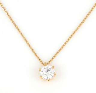 Collana punto luce in oro giallo 9 KT e zircone bianco DZC021-9KT  Girocolli