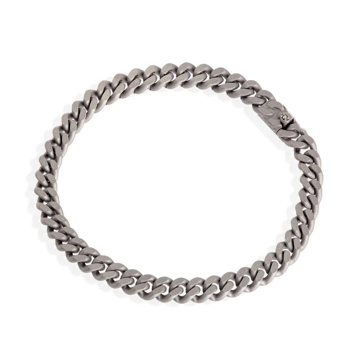 BRACCIALE MANO J UOMO IN TITANIO E DIAMANTE BLACK GRCUBRTBK