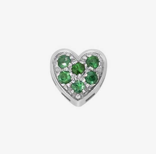 Cuore bombato in oro bianco e smeraldi Elements DonnaOro Ref. DCHE7398   Cuori Proposte del mese