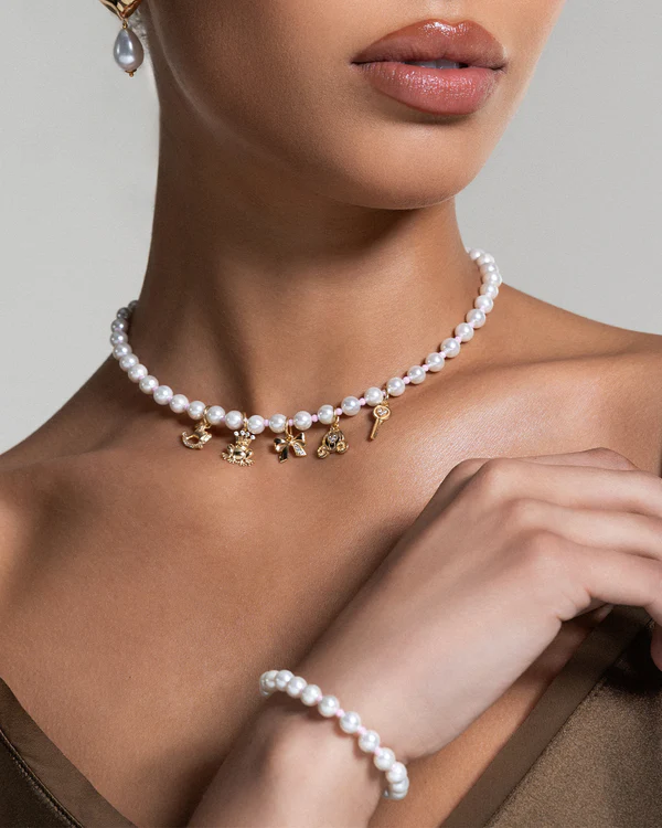 Girocollo Rue des mille Perla e zirconi milky rosa CB-LGR 13 C1 - immagine 2