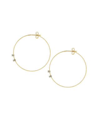 Orecchini Magic Wire SILENZIO in oro giallo e diamanti 15FP-O25-GD-01  Orecchini Schiona