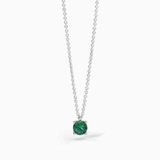 Girocollo Mabina in argento con smeraldo sintetico 553670  Girocolli