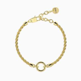 Bracciale kidult componibile con catena corda in acciaio dorato Duetto 732406  Bracciali a Maglia