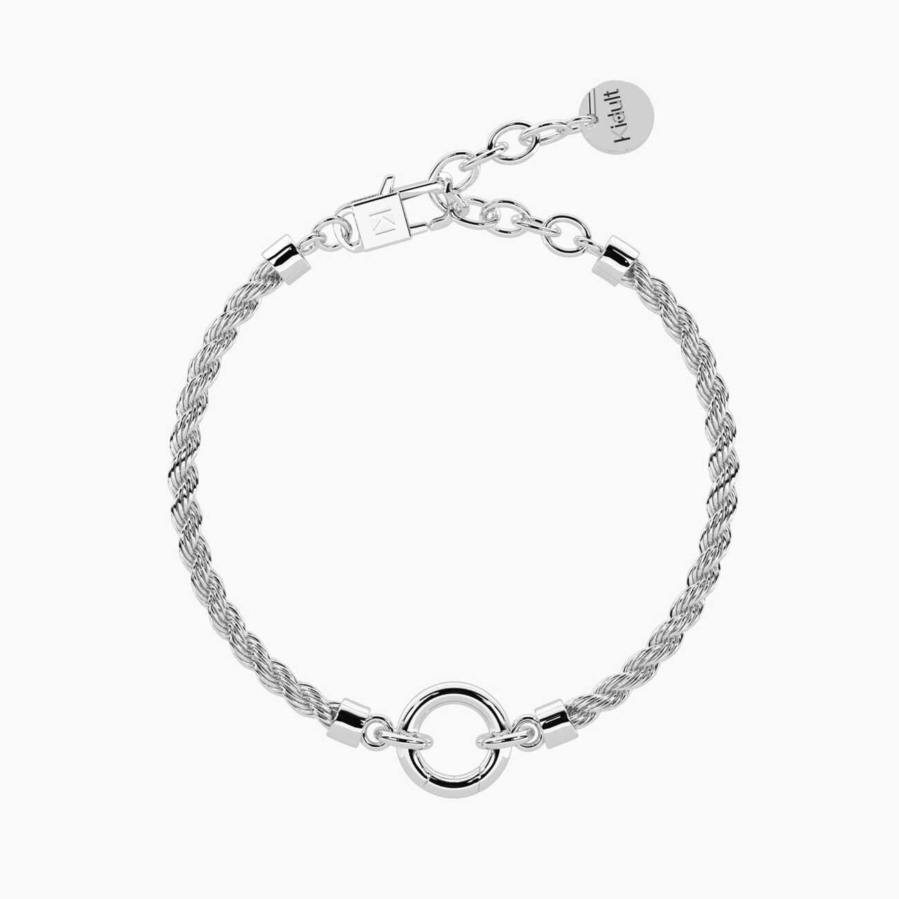 Bracciale kidult componibile con catena corda in acciaio Duetto 732407