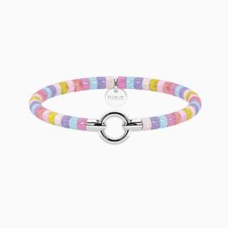 Bracciale kidult componibile con conchiglie multicolor striate Collage 732411  Bracciali a Sfere
