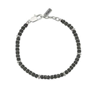 Bracciale kidult uomo in acciaio e pietra lavica 831180  Bracciali