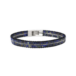 Bracciale kidullt uomo in acciaio e lapis sintetico 831190  Bracciali
