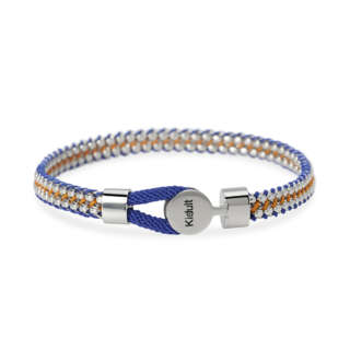 Bracciale kidult uomo in acciaio e nylon blu' e arancio 831197  Bracciali