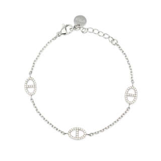 Bracciale kidult in acciaio e cristalli 831241  Bracciali a Maglia