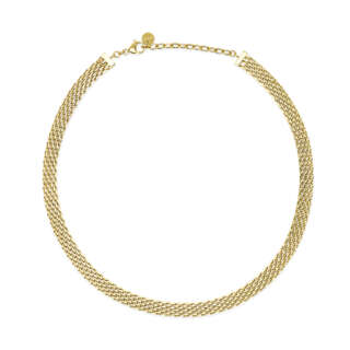 Girocollo kidult in acciaio dorato maglia mesh 851142  Girocolli