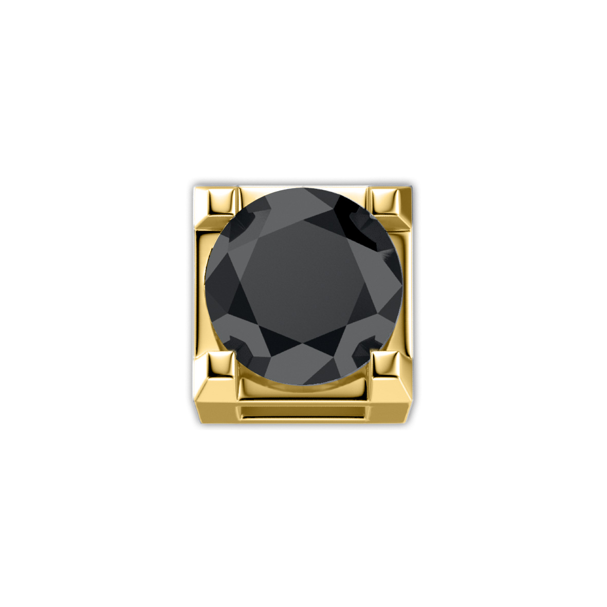 Elements donna oro Griffe 0,05 ct in oro giallo e diamante nero DCHF8124.005
