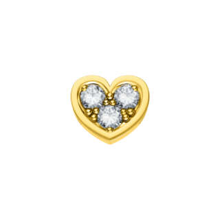 Elements donna oro Cuore Reverso in oro giallo e diamanti ECF10367.003  Elementi per Bracciali