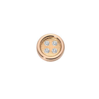 Elements donna oro Bottone Oro Rosa E Diamanti ECF13079.003  Elementi per Bracciali