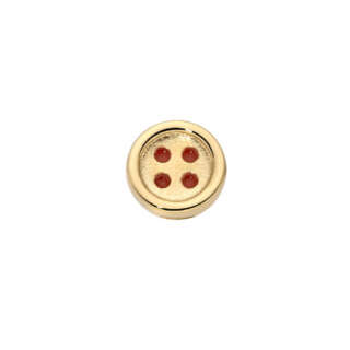Elements donna oro Bottone Oro Giallo E Smalto Rosso ECF13080  Elementi per Bracciali