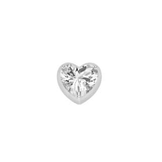 Elements donna oro Corazon Piccolo in Oro Bianco e Topazio Bianco ECY13209  Elementi per Bracciali