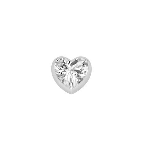 Elements donna oro Corazon Piccolo in Oro Bianco e Topazio Bianco ECY13209