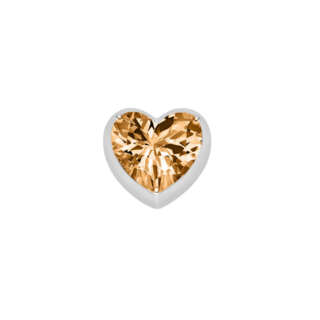 Elements donna oro Corazon Grande in Oro Bianco e Citrino ECY13214  Elementi per Bracciali