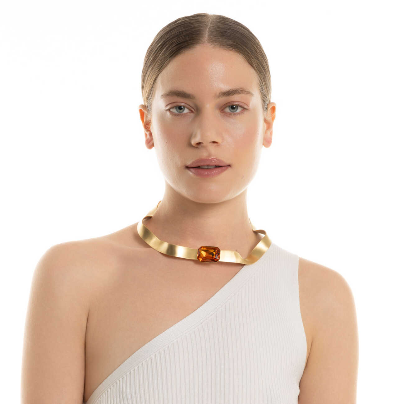 Collana Katerina Vassou in ottene placcata con Cristallo Swarovski 405984GORANGE - immagine 2