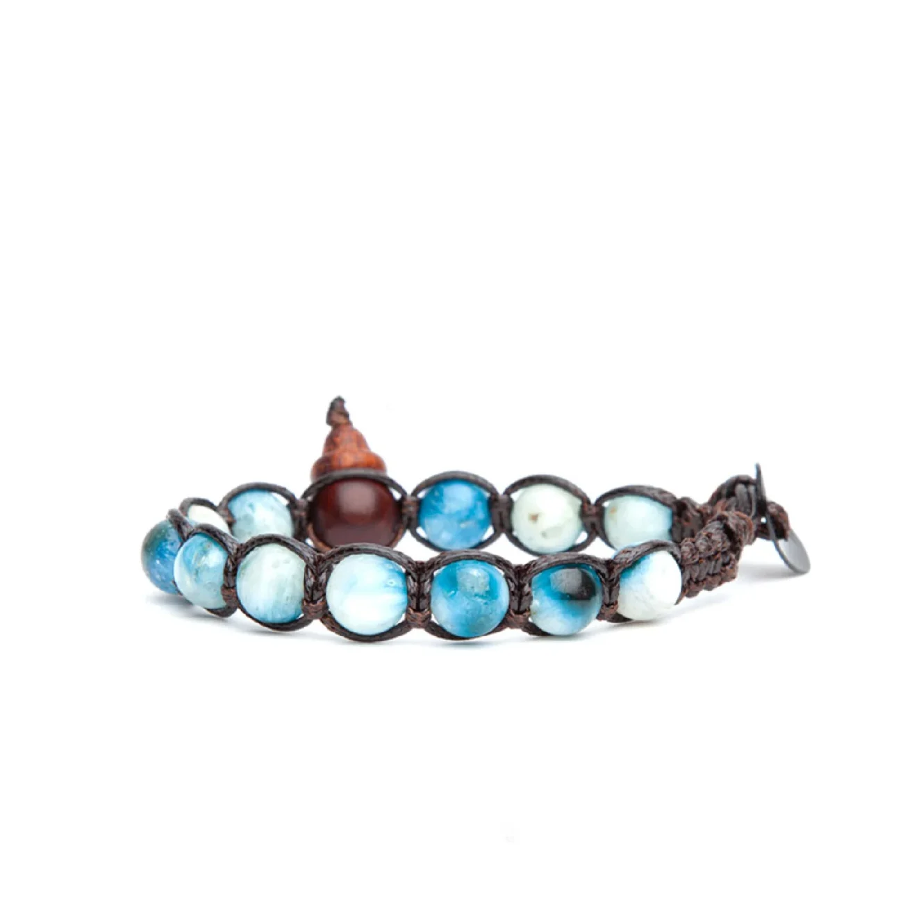 Bracciale Tamashii in cordino e pietre Blue Ice Jadeite BHS900-310