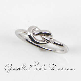 Anello Nodo Amicizia in Argento con Diamante ref NDPZA92  Anelli
