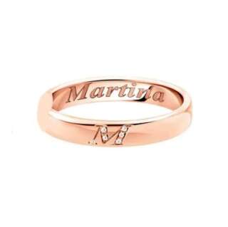 Fede Polello Lettere d’Amore 2 nome Martina in oro rosa e diamanti 3110URL  Fedi Nuziali