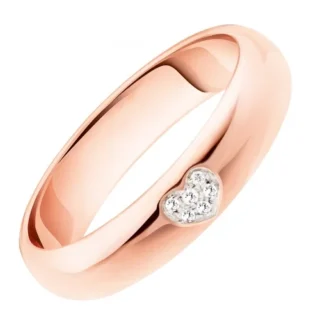 Fede Polello Collezione Cuori d'Amore in oro rosa e diamanti 3117DBR  Fedi Nuziali