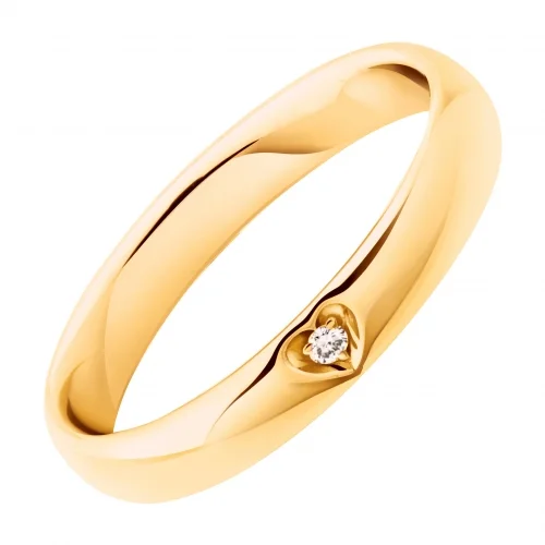 Fede Polello Pensieri d’Amore 2 in oro giallo e diamante 3120DG  Fedi Nuziali