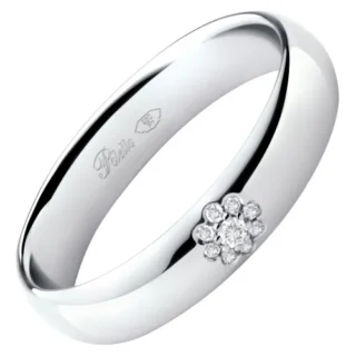 Fede Polello Collezione Regina Di Fiori in platino e diamanti 3183DPT  Fedi Nuziali