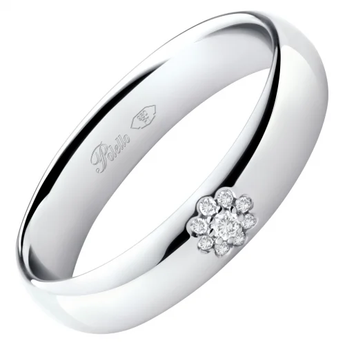 Fede Polello Collezione Regina Di Fiori in platino e diamanti 3183DPT  Fedi Nuziali