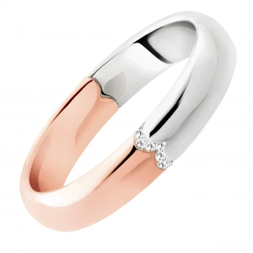 Fede Polello Segno d’Amore in oro bianco oro rosa e diamanti 3114DBR