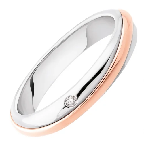 Fede Polello Alba d’Amore in oro bianco oro rosa e diamante 3115DBR