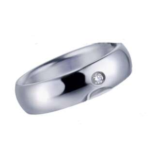 Fede Polello le leggere in oro bianco 18 kt e diamante 2561DB  Fedi Nuziali