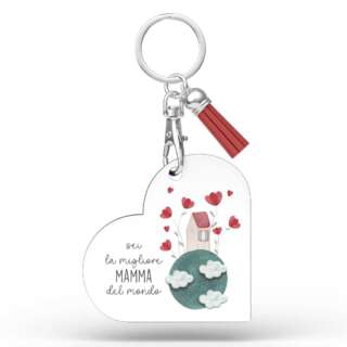 Portachiavi Cuore Mamma Mia L'angolo delle idee Mamma migliore del mondo PCH_CR_220_MAM04   Idee regalo e Oggettistica Regalistica