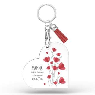 Portachiavi Cuore Mamma Mia L'angolo delle idee Mamma tutto l’amore che serve PCH_CR_220_MAM02   Idee regalo e Oggettistica Regalistica