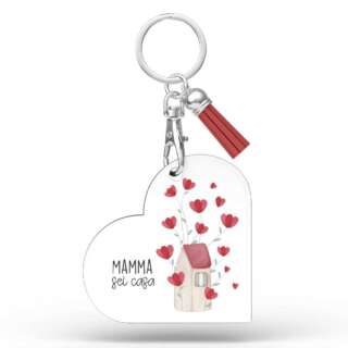 Portachiavi Cuore Mamma Mia L'angolo delle idee Mamma sei casa PCH_CR_220_MAM03   Idee regalo e Oggettistica Regalistica